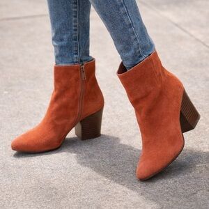 Corso Como 10th Anniversary Edition Burnt Orange Suede Ankle Booties 10M